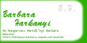 barbara harkanyi business card